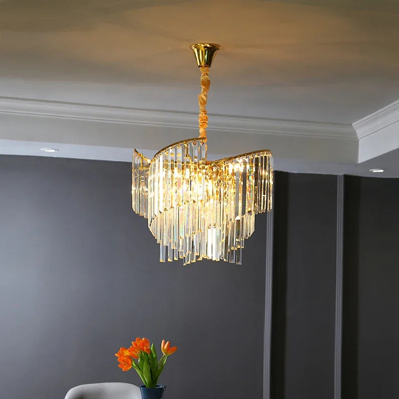 Lustre — En cristal design dimmable pour une ambiance élégante