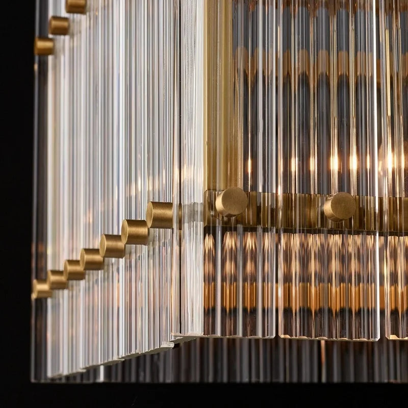 Lustre — Rectangulaire en cristal pour éclairage de luxe