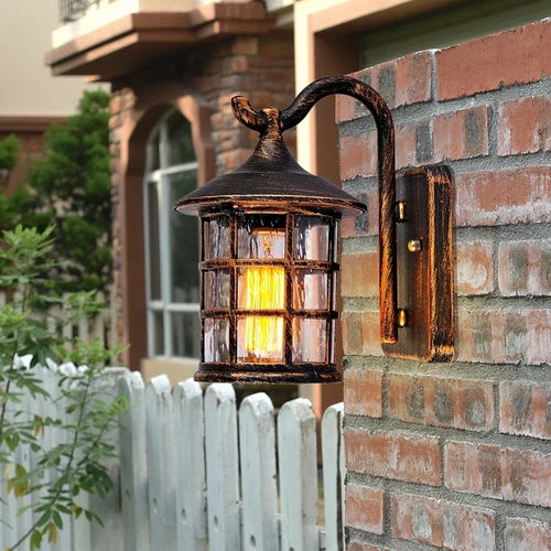 Applique murale — LED rustique en fer vintage pour intérieur et extérieur