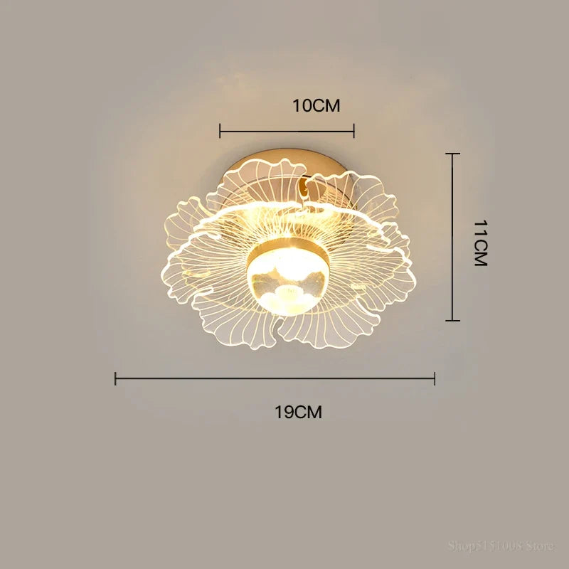 Plafonnier led moderne nordique pour intérieur et balcon Juliette Résonance - Lignes Épurées & Atmosphère Sereine