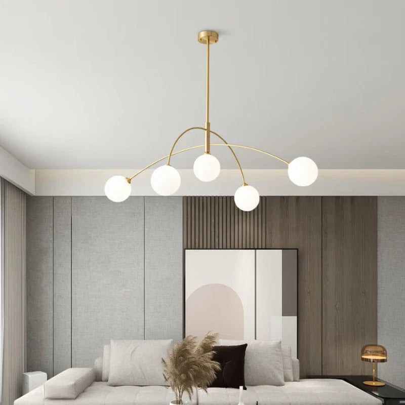Lustre — Moderne en verre design lampe à LED de luxe pour décoration intérieure