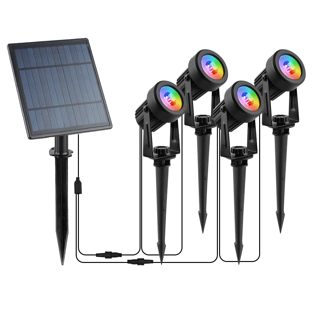 Spot solaire LED de jardin, RVB ou blanc, IP65 – Solerive
