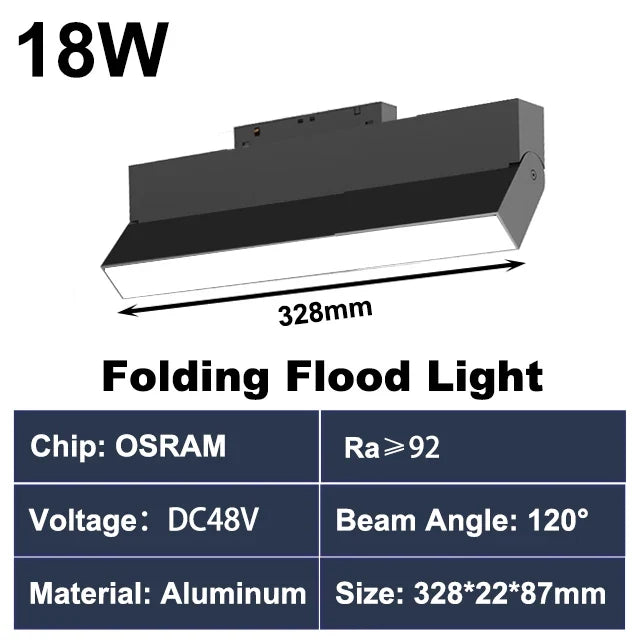 Luminaire — Rail d éclairage magnétique moderne pour intérieur en aluminium