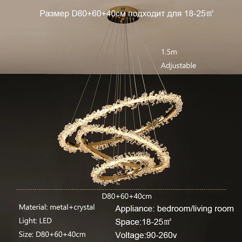 Suspension — Moderne en cristal de luxe suspension décorative