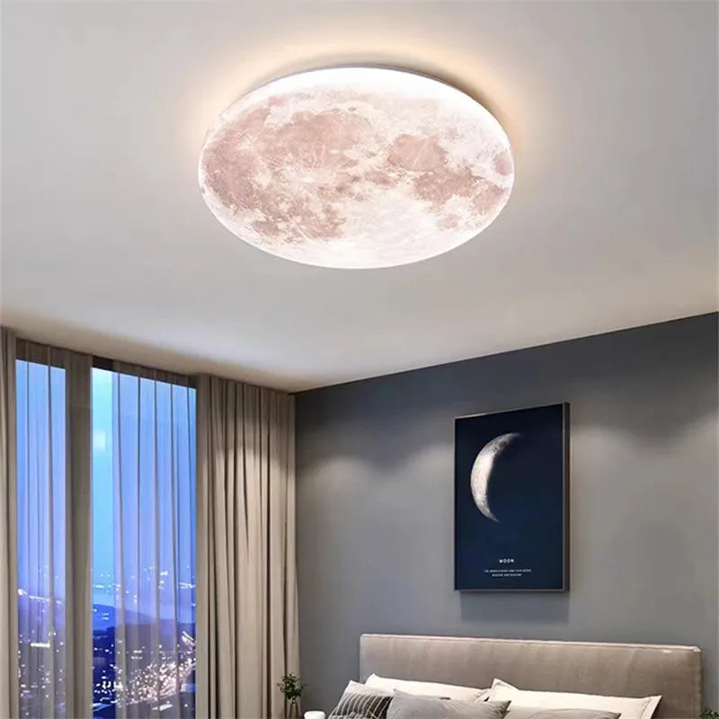 Plafonnier — Lune lampe LED éclairage romantique pour balcon et chambre enfant