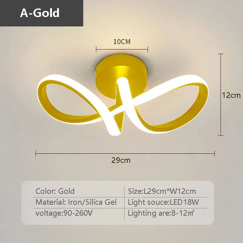 Plafonnier led moderne minimaliste pour allée entrée et escalier Bérénice Virgule - Une Présence Sobre et Élégante