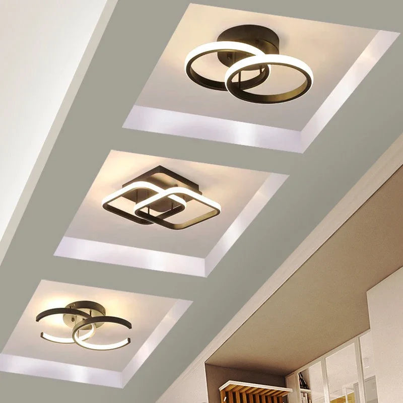Plafonnier — Moderne LED allée lumière plafonniers vestiaire couloir balcon Foyer plafonnier acrylique décoration maison lustre Luminaire