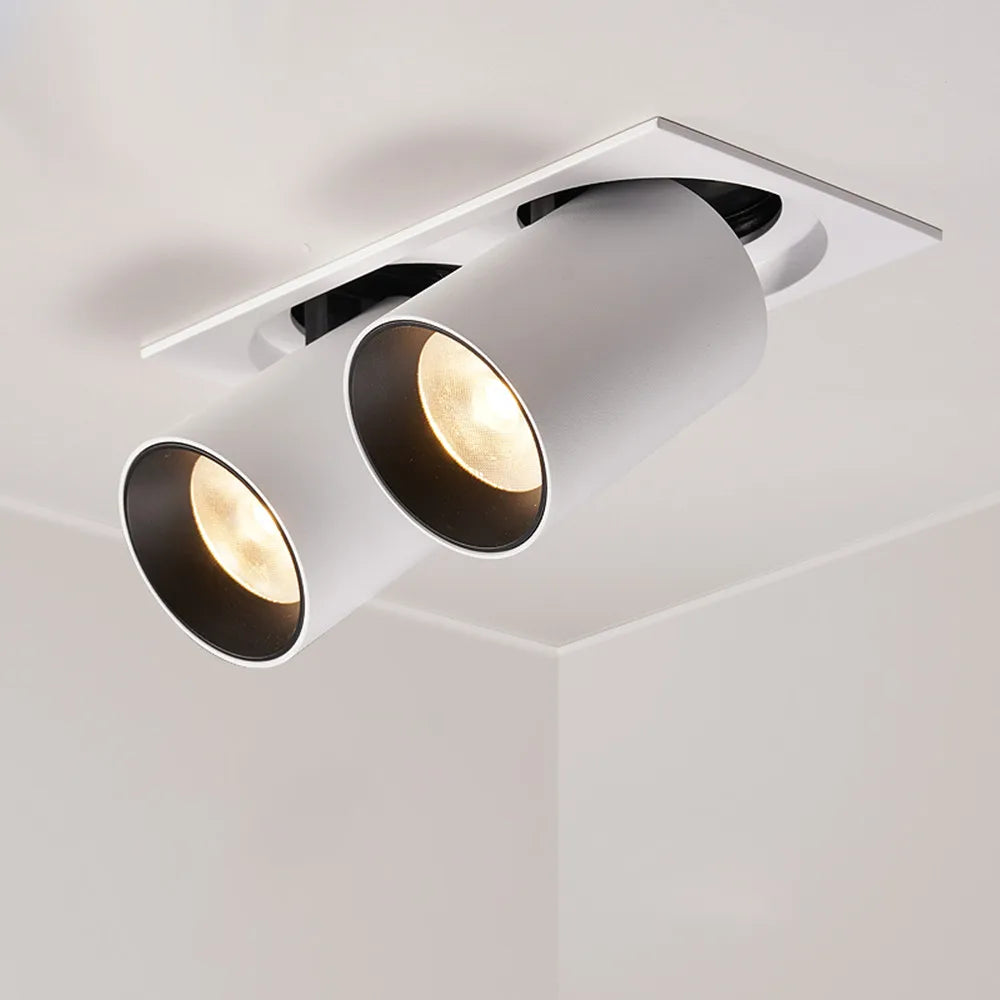 Spot encastré led carré télescopique rotation flexible pour maison Élisa Balade - Géométrie & Élégance Visuelle