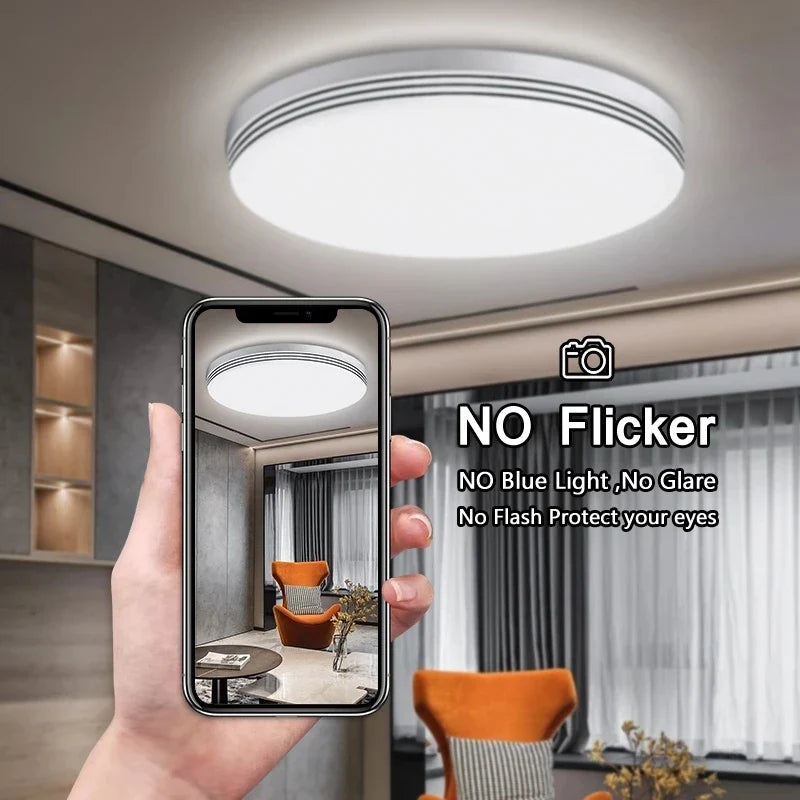 Plafonnier — Rond ultra-mince LED moderne pour éclairage intérieur