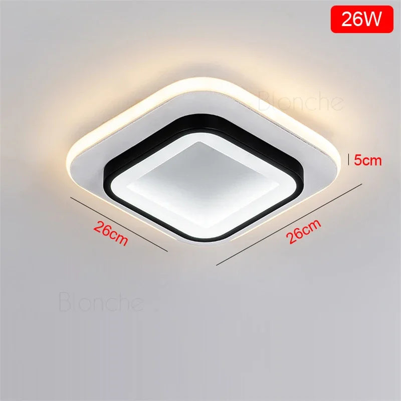 Plafonnier moderne à leds design rond ou carré pour décoration intérieure Léna Quintette - Courbes Douces & Décor Équilibré