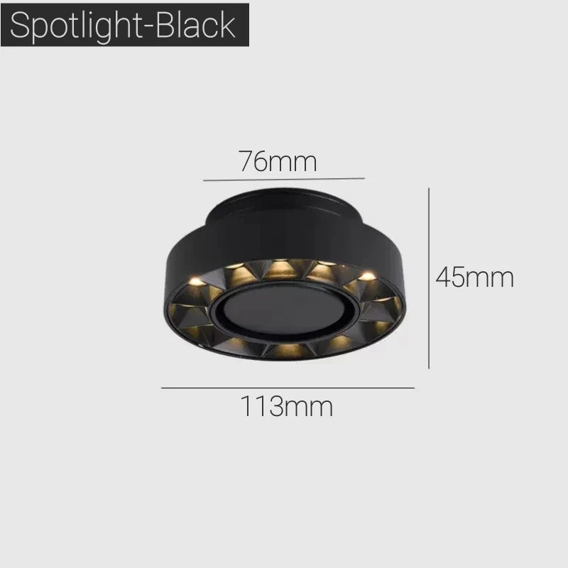 Plafonnier spot anneau led anti-éblouissement monté sur surface pliable Nora Tempo en Anneau - Une Silhouette Tout en Rondeur
