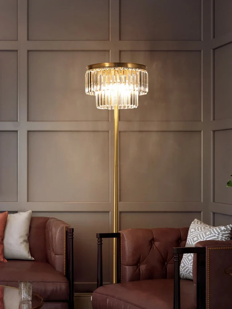 lampe de bureau en cristal de cuivre design moderne luxe