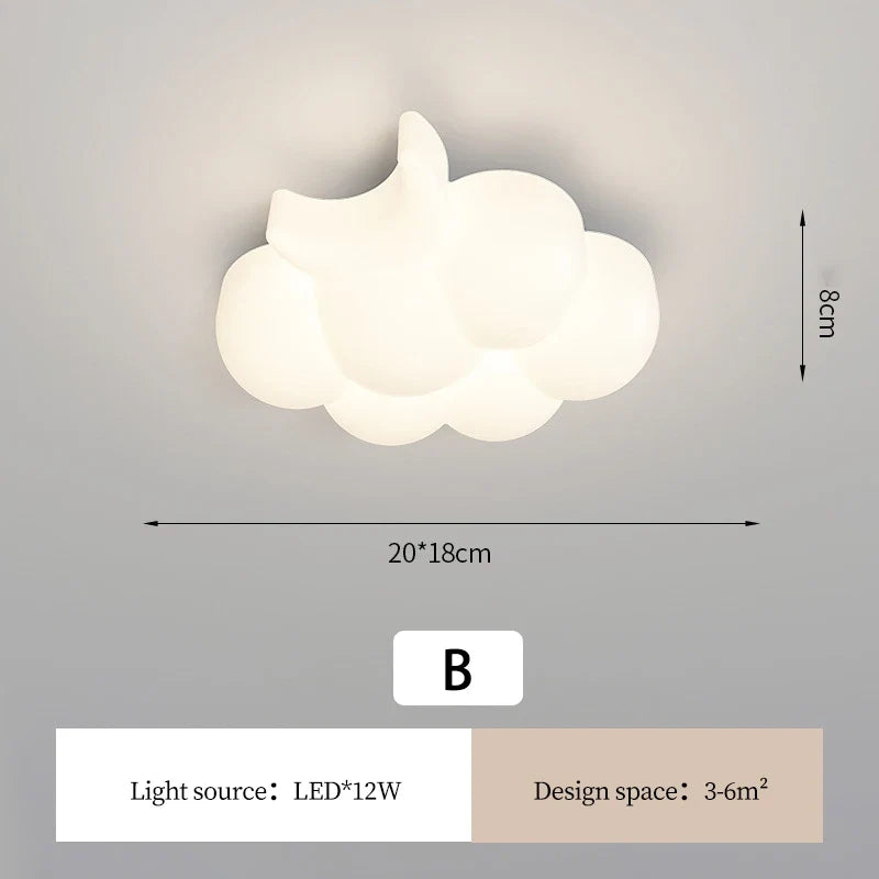 Applique murale — Nuage blanche lampe enfant design moderne et chaleureux