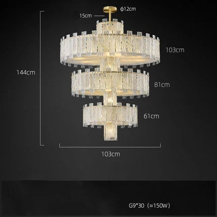 Plafonnier design rond à couches en cuivre doré Émilien Cadence - Éclat du Métal & Élégance Intérieure
