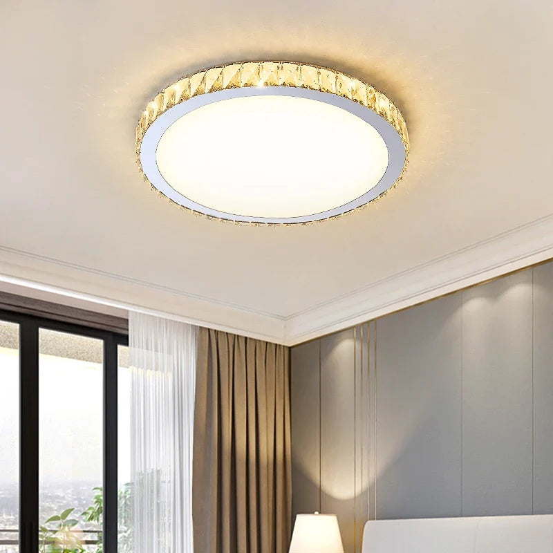 Plafonnier en cristal moderne luxe éclairage rond pour intérieur Mathilde Résonance - Une Note Scintillante dans le Décor