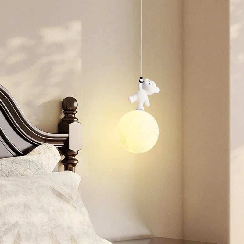 lampe en résine design ours pour chambre d'enfant décorative