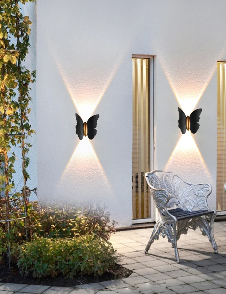 Applique murale — Étanche design papillon pour éclairage extérieur moderne