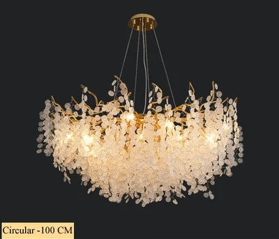Lustre — Vintage en verre craquelé pour décoration intérieure à LED
