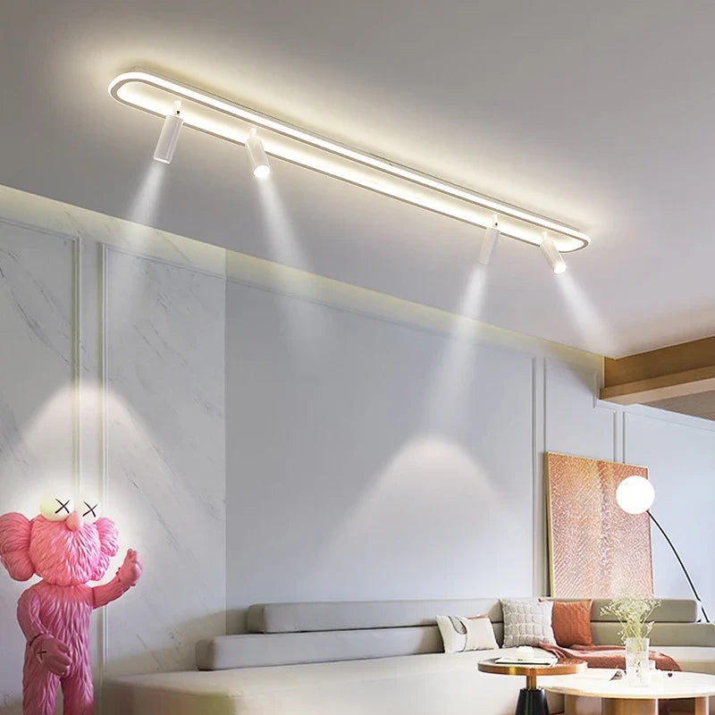 Plafonnier Acrylique LED à spots Solange Élan - Une Présence Décorative Affirmée