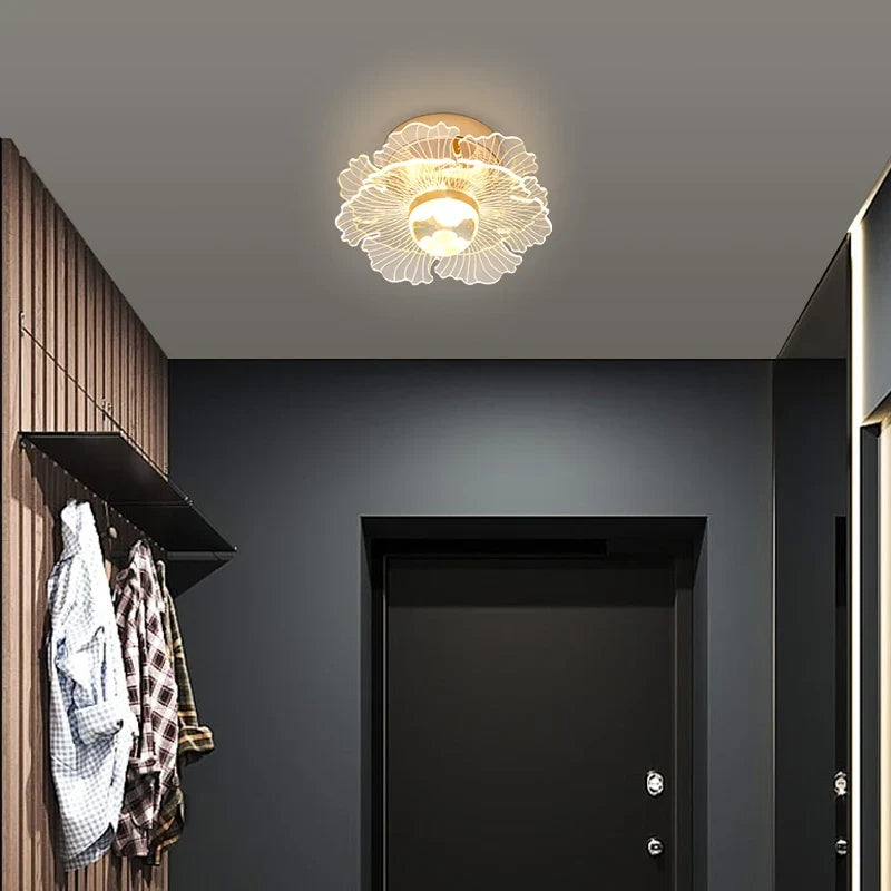 Plafonnier led moderne nordique pour intérieur et balcon Juliette Résonance - Lignes Épurées & Atmosphère Sereine