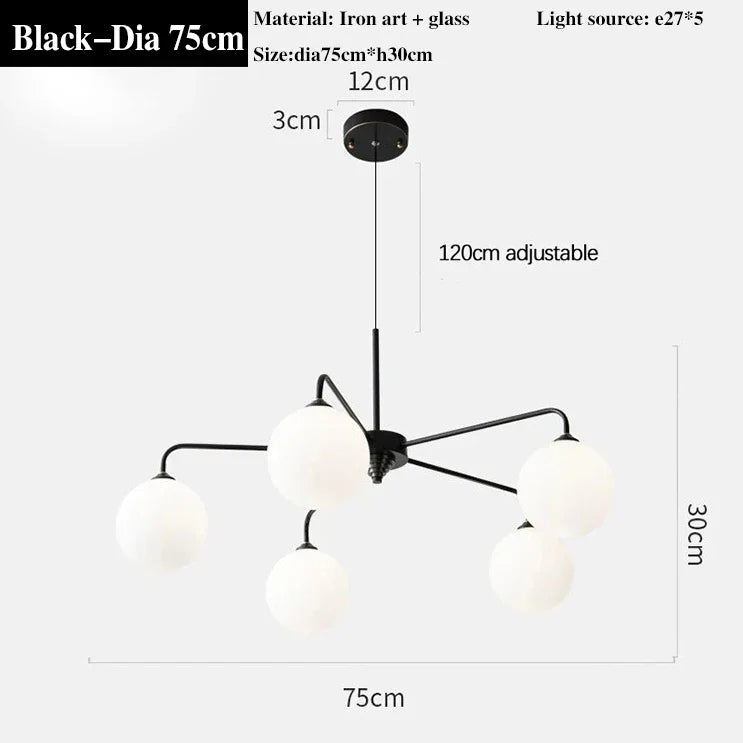 Lustre — Moderne en verre design lampe à LED de luxe pour décoration intérieure