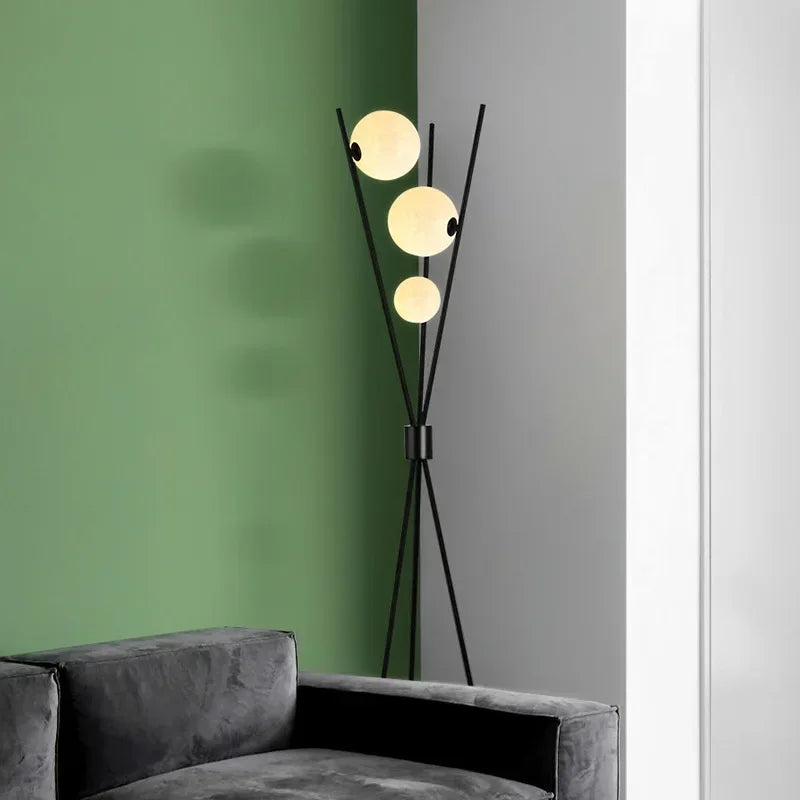 Lampadaire — LED moderne boule de verre trépied lampe décorative
