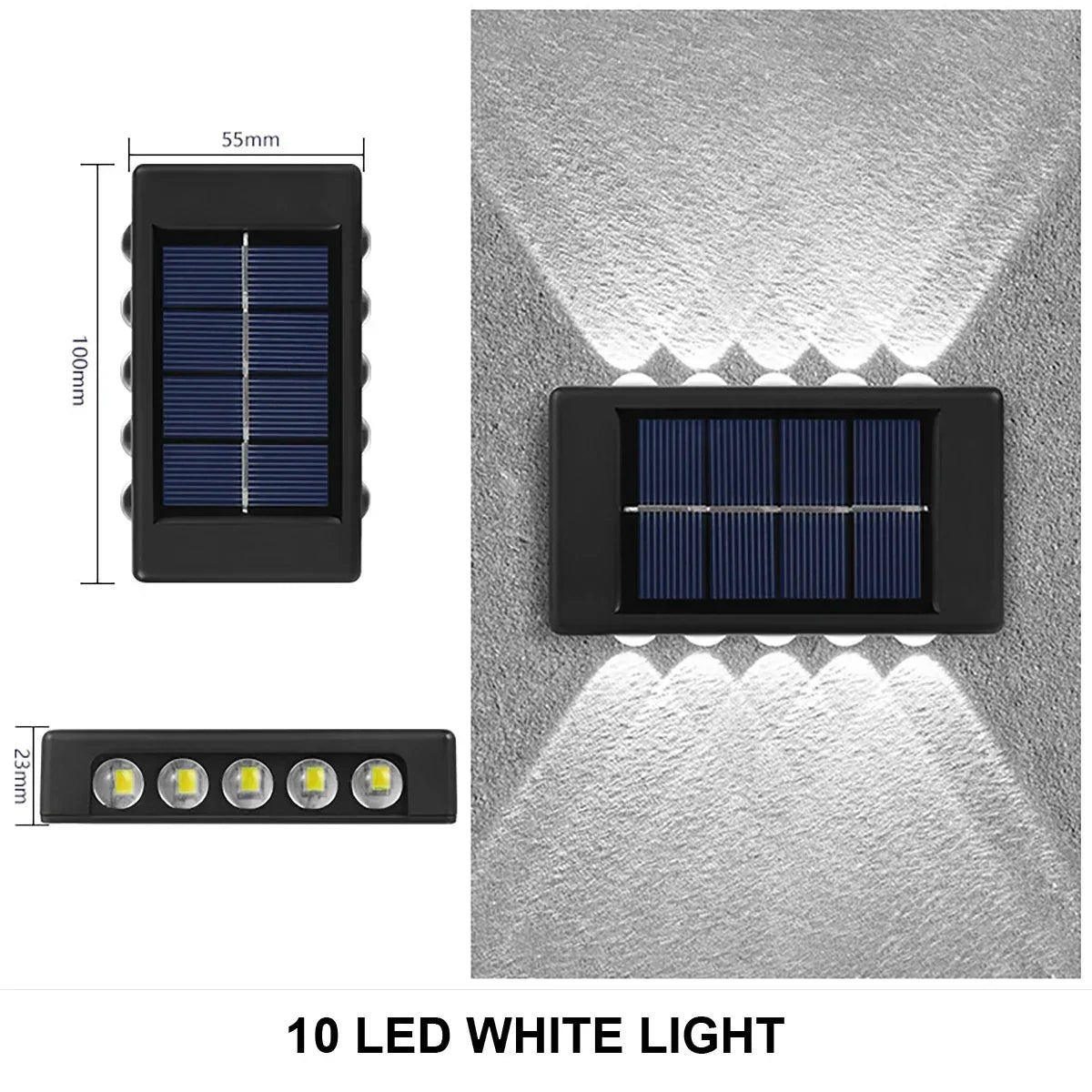 Applique murale — Solaire à LED éclairage extérieur étanche décoratif