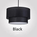 Suspension abat-jour en tissu style lin pastoral moderne – Orélian Aube
