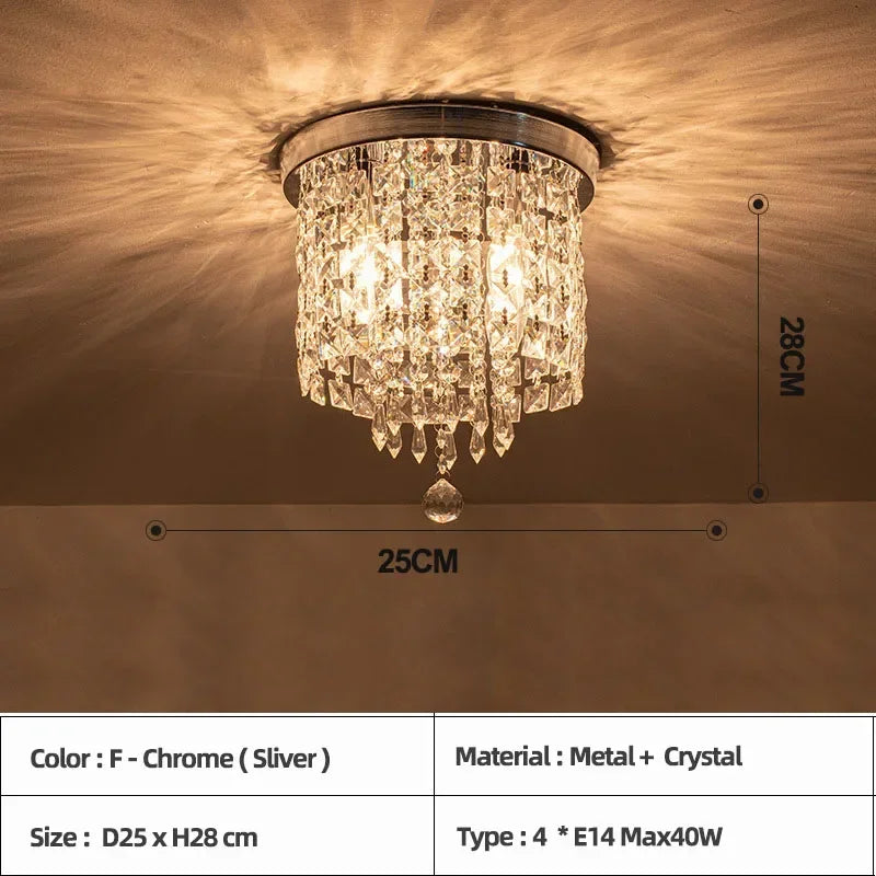 Plafonnier — LED en bois style bohème moderne avec cristal élégant