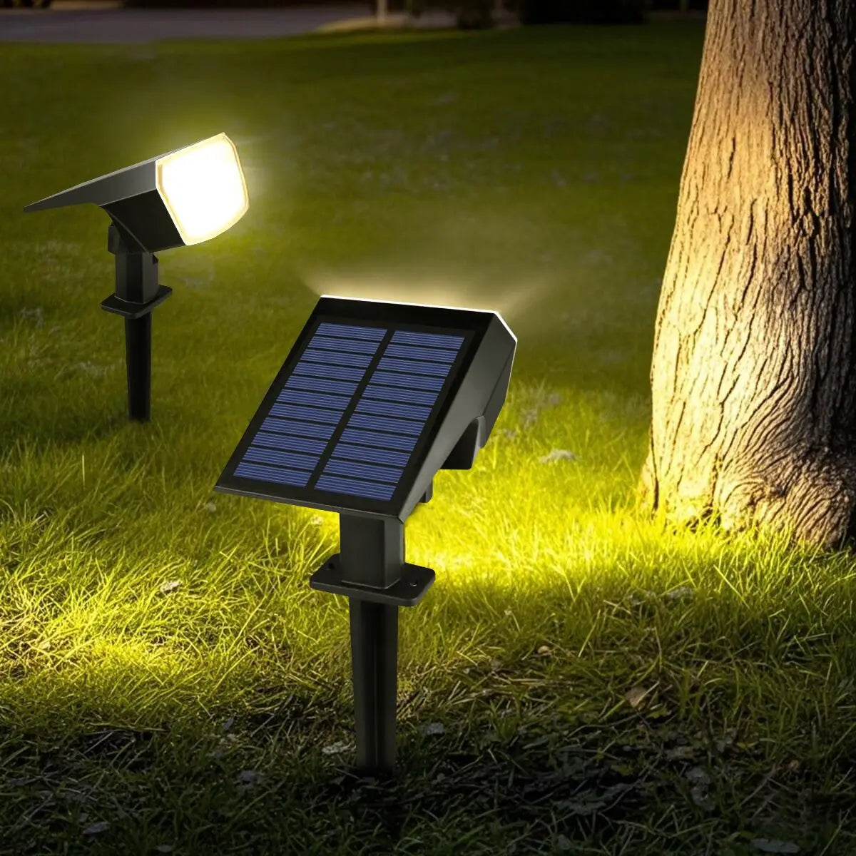 Spot solaire LED avec batterie de 1200 mAh pour jardin – Aurivage