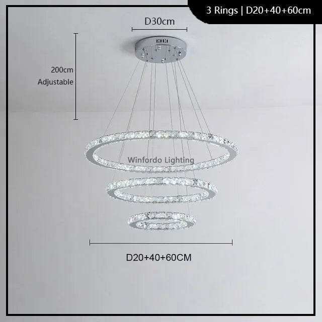 Lustre — En cristal winfordo pour hall d'exposition