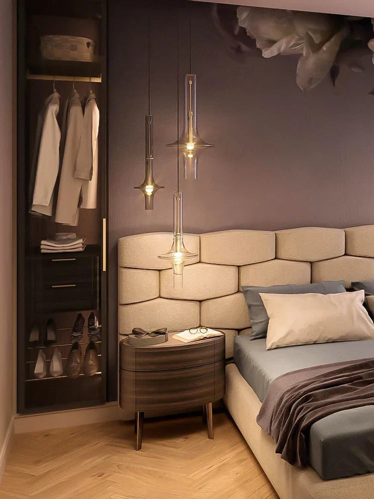 Lustre — Design italien en verre et bambou pour restaurants et boutiques