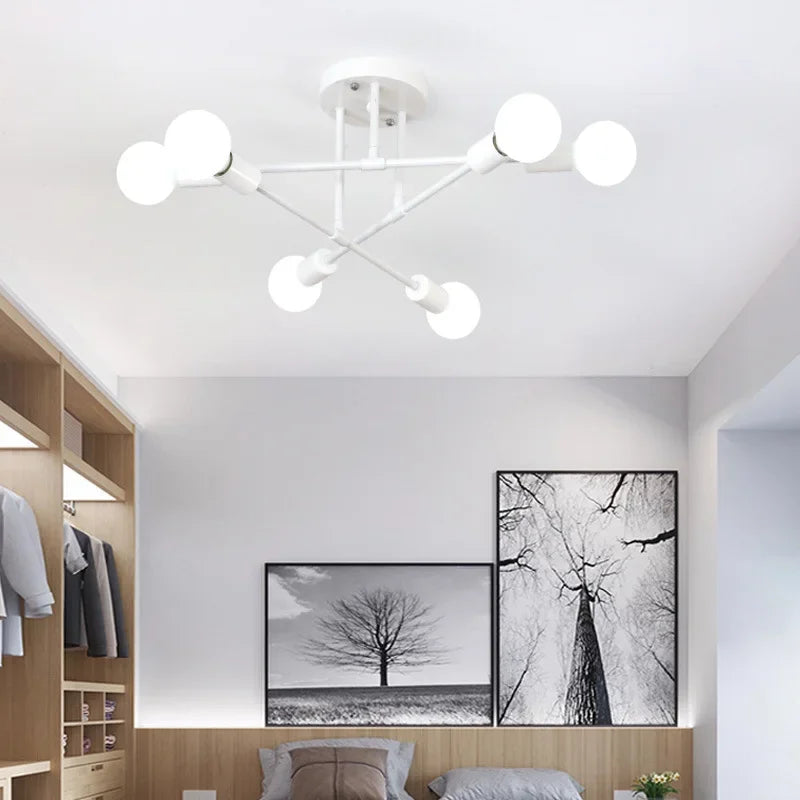 Plafonnier Moderne Créatif LED Lustre Spoutnik Lumière Semi-intégré Nordique Décor À La Maison Luminaires pour Chambre Salon Élias Mirage - Simplicité du Design & Décor Raffiné