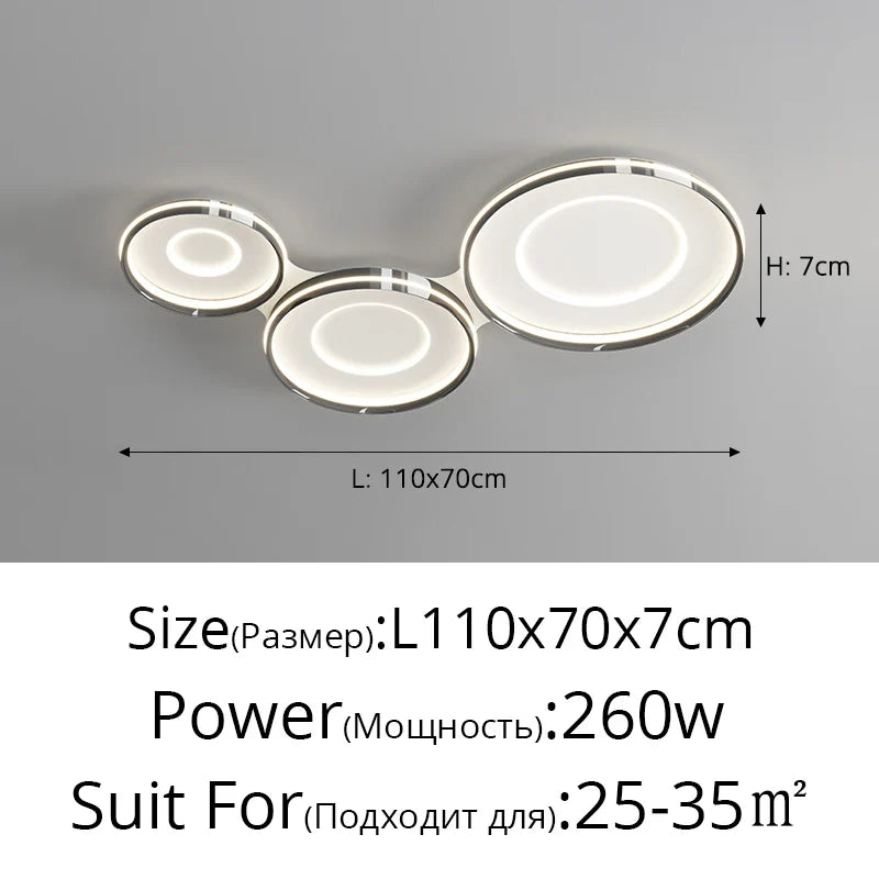 Plafonnier moderne à leds nordique créatif luminaires intérieur Thaïs Élan - Lignes Épurées & Atmosphère Sereine