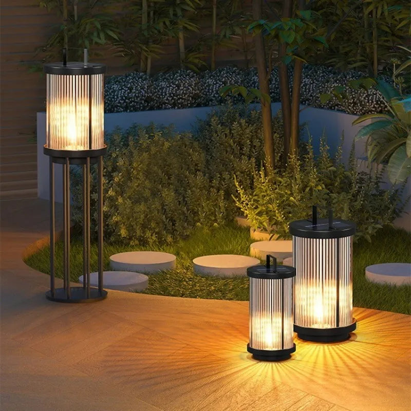 Lampadaire solaire extérieur étanche en verre pour jardin – Lioris Rivage
