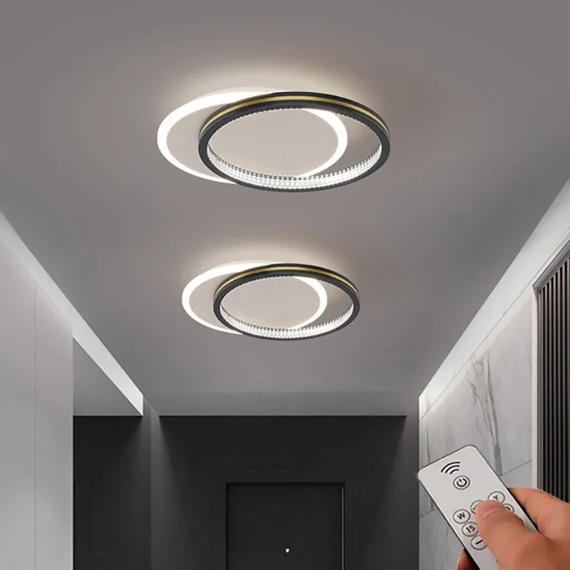 Plafonnier — Plafond moderne à LEDs lampes pour salon chambre luxe décor luminaires intérieur couloir plafonnier avec télécommande
