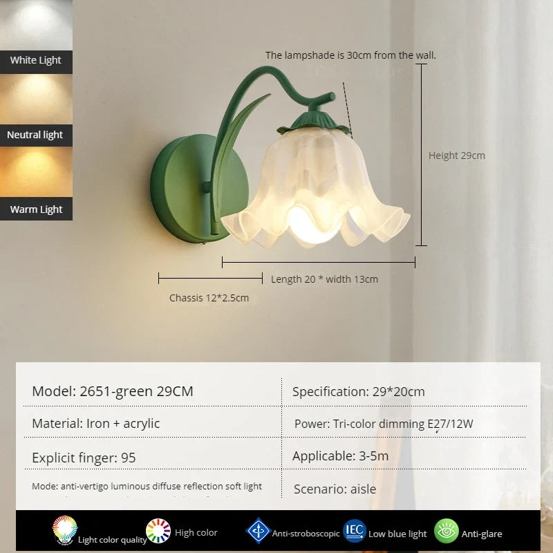 Applique murale led moderne en forme de fleur décorative pour intérieur Valérian Partition - Esprit Contemporain & Décor Élégant