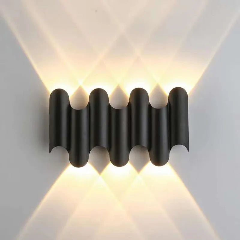 Applique murale — LED lumière extérieure étanche IP65 porche jardin applique et intérieur chambre chevet décoration éclairage lampe en aluminium doré