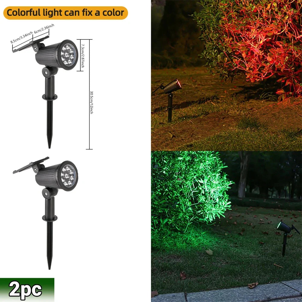 Spot solaire LED RVB à luminosité réglable pour jardin, IP65 – Chromélie