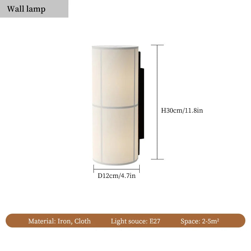 Lustre — À LED en tissu design wabi sabi pour décoration intérieure