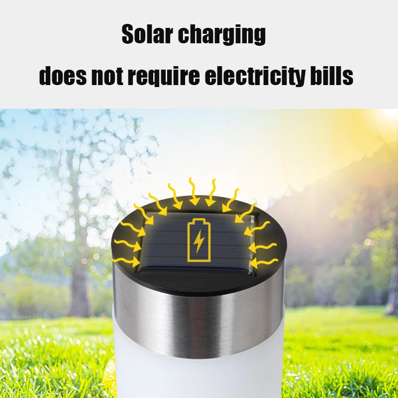 Borne solaire en acier inoxydable à allumage automatique pour allée – Inorée