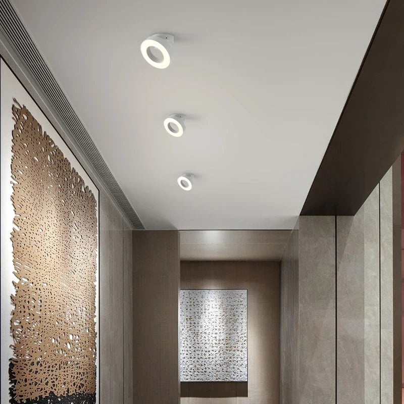 Plafonnier spot anneau led anti-éblouissement monté sur surface pliable Nora Tempo en Anneau - Une Silhouette Tout en Rondeur