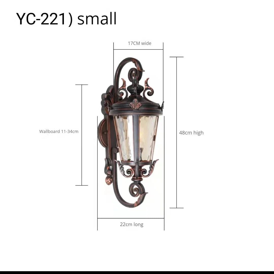 Applique murale — LED extérieure étanche style européen américain
