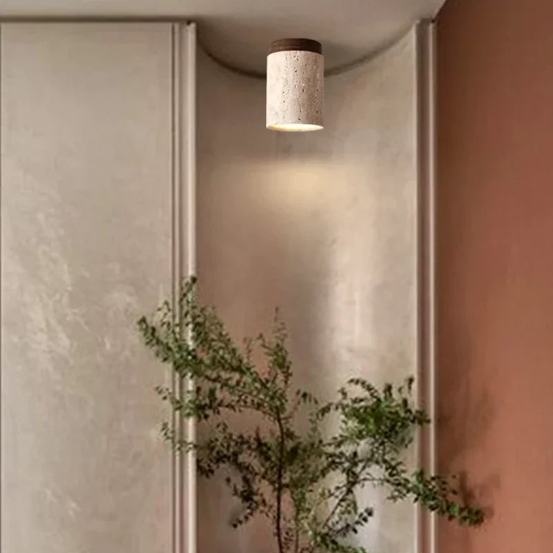Plafonnier — En pierre minimaliste pour une ambiance apaisante