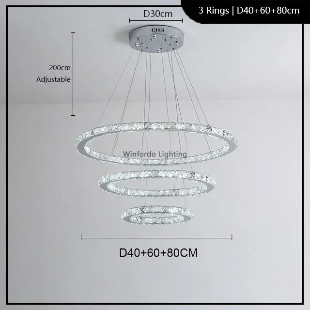 Lustre — En cristal winfordo pour hall d'exposition