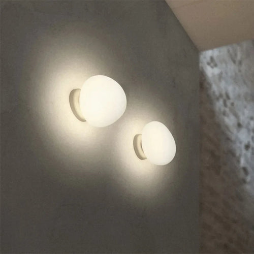 Applique murale — Italienne en verre blanc pour intérieur moderne