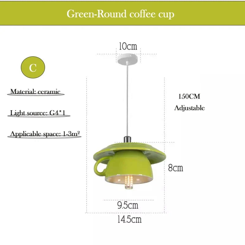 lampe de tasse en céramique style nordique minimaliste moderne