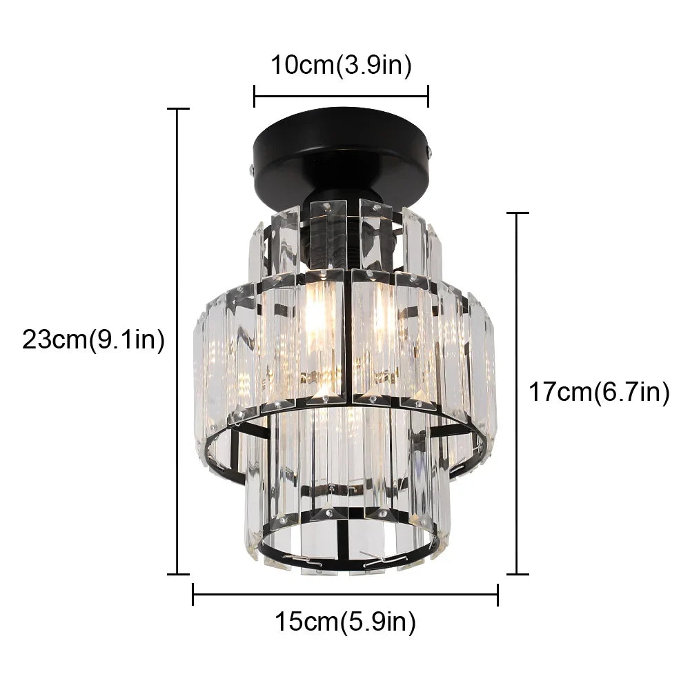 Plafonnier moderne en cristal avec led Félicie Prélude - Éclat du Cristal & Décor Singulier