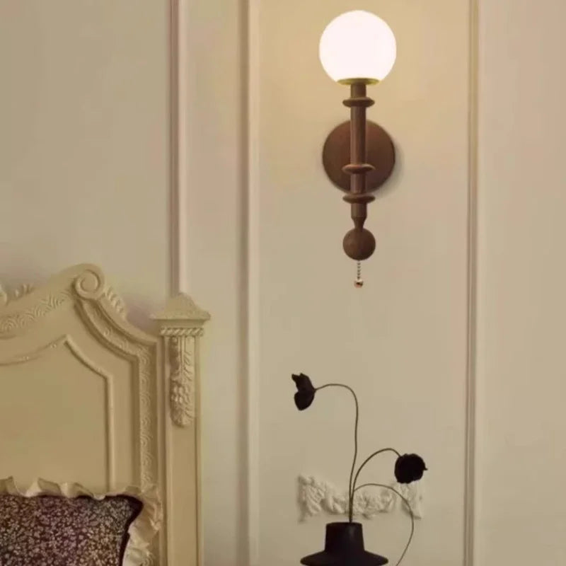 Applique murale vintage avec interrupteur pour éclairage intérieur Paloma Arpège en Bambou - Esprit Naturel & Ambiance Sereine