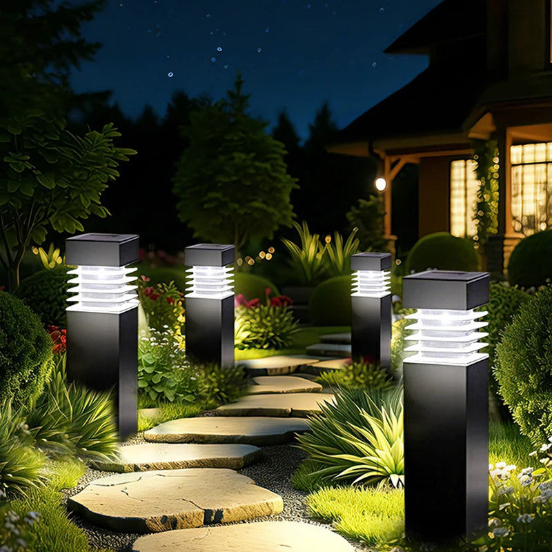 Lanterne solaire LED sur piquet pour jardin et allée – Jardélie